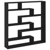 vidaXL Wall Cube Shelf 7 Compartments Black Engineered Wood