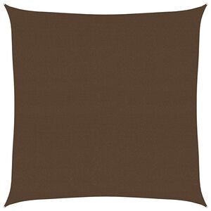 vidaXL Sunshade Sail 160 g/m&sup2; Brown 7x7 m HDPE