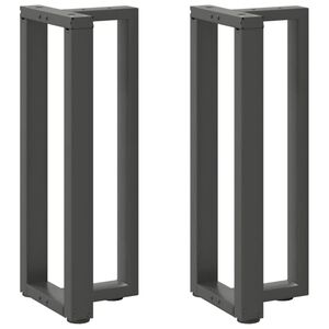 vidaXL Console Table Legs T-Shaped&nbsp;2 pcs Anthracite 25x28x(72-73) cm Steel