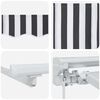vidaXL Retractable Awning Manual Anthracite and White 250 x 200 cm