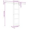 vidaXL Sliding Door ORKDAL Brown 61 x 198.5 cm Solid Pine Wood