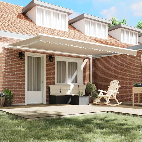 vidaXL Awning Retractable Beige 450 x 300 x 165 cm Polyester and Metal