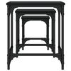 vidaXL Nesting Coffee Tables 3 pcs Black Engineered Wood