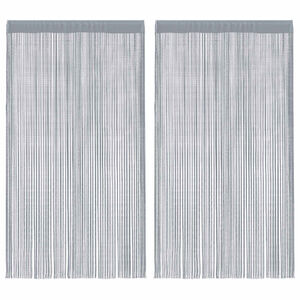 vidaXL String Curtains 2 pcs Light Grey 100x250 cm