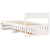 vidaXL Bed Frame without Mattress White 100x200 cm Solid Wood Pine