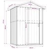 vidaXL Garden Shed Grey 126x97.5x177 cm Galvanised Steel
