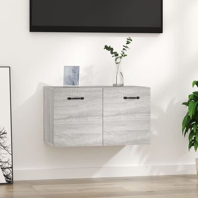 vidaXL Wall Cabinet Grey Sonoma 60x36.5x35 cm Engineered Wood