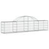 vidaXL Arched Gabion Basket 200x30x40/60 cm Galvanised Iron