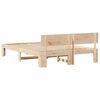 vidaXL Bed Frame with Headboard Natural 160 x 200 cm Solid Pine Wood