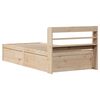 vidaXL Bed Frame with Headboard 75x190 cm Small Single Solid Wood Pine