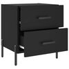 vidaXL Bedside Cabinets 2 pcs Black 40x35x47.5 cm Engineered Wood