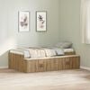 vidaXL Bed Frame with Drawer Artisan Oak 100 x 200 cm Engineered Wood