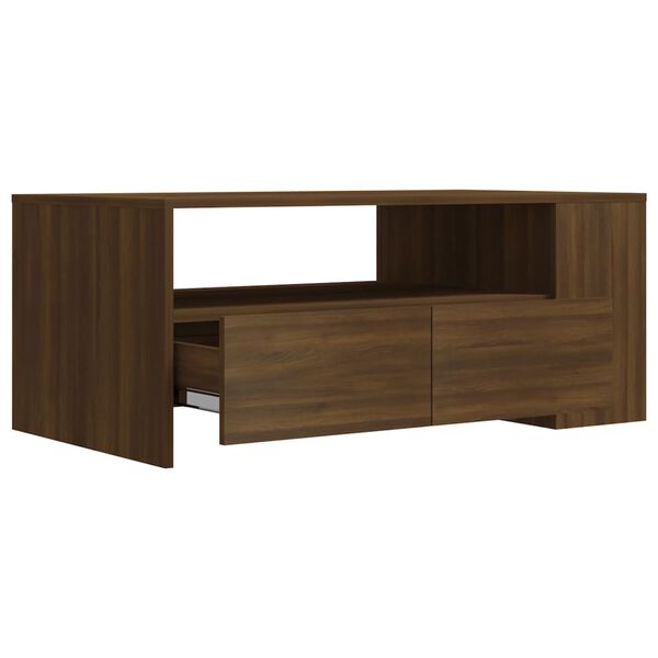 vidaXL Coffee Table Brown Oak 102x55x42 cm Engineered Wood