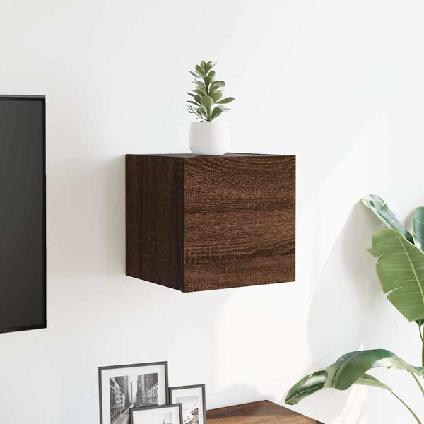 vidaXL Wall Mounted TV Cabinet Brown Oak 30.5x30x30 cm