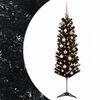 vidaXL Artificial Slim Christmas Tree with Bauble 150 cm 150 LEDs