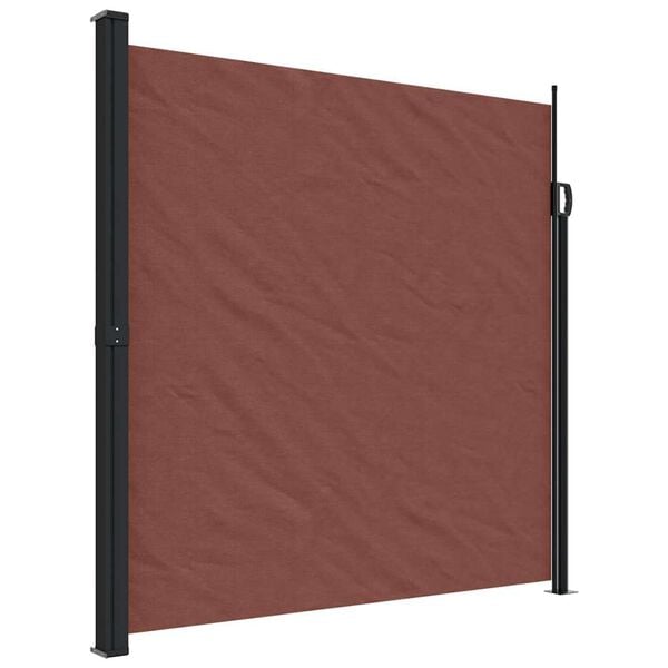 vidaXL Retractable Side Awning Brown 200x300 cm
