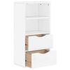 vidaXL Side Cabinet with Drawers ODDA White 40x24x79 cm Solid Wood Pine