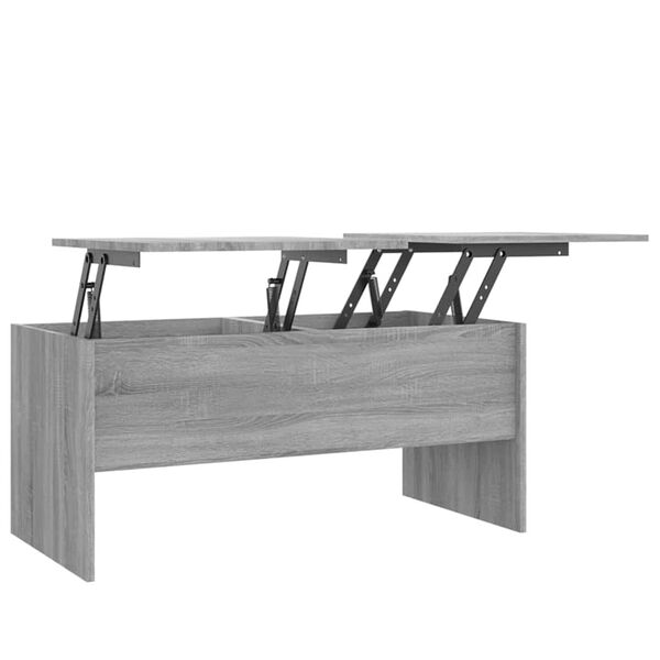 vidaXL Coffee Table Grey Sonoma 102x50.5x46.5 cm Engineered Wood