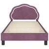 vidaXL Children's Bed Frame with Headboard Purple 80 x 200 cm Velvet