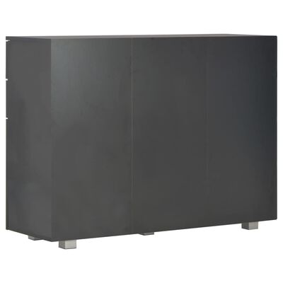 vidaXL Sideboard High Gloss Black 107x35x80.5 cm