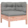 vidaXL Garden Sofa Corner with Cushions 2 pcs Solid Wood Douglas