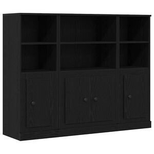 vidaXL Highboard Black Oak 132 x 35.5 x 103.5 cm Engineered Wood
