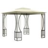 vidaXL Gazebo with Nets 300x300x265 cm Cream