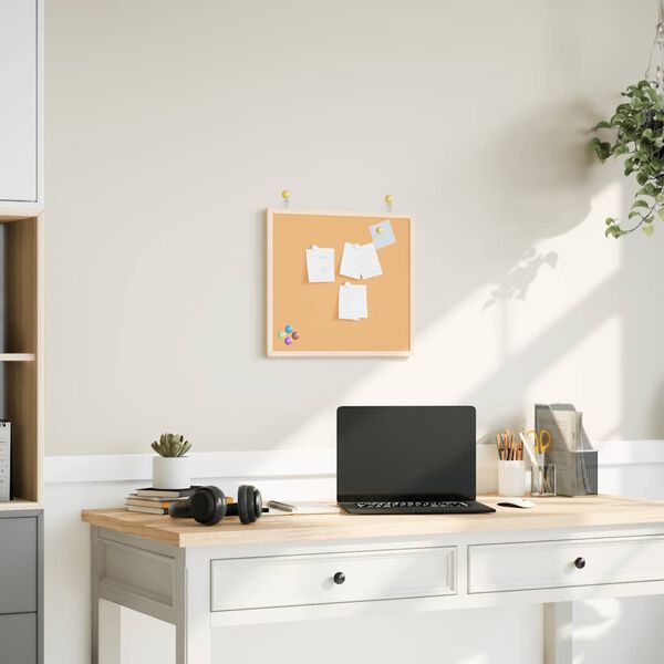 vidaXL Cork Board with Solid Pine Wood Frame 40x40 cm