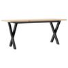 vidaXL Coffee Table X-Frame 110x40x45 cm Solid Wood Pine and Steel