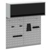 vidaXL Tool Cabinet and Pegboard Set 3 pcs Black 100 x 25 x 115 cm