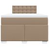 vidaXL Box Spring Bed with Mattress Cappuccino 120x200 cm Faux Leather