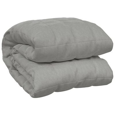 vidaXL Weighted Blanket Grey 220x230 cm King 15 kg Fabric