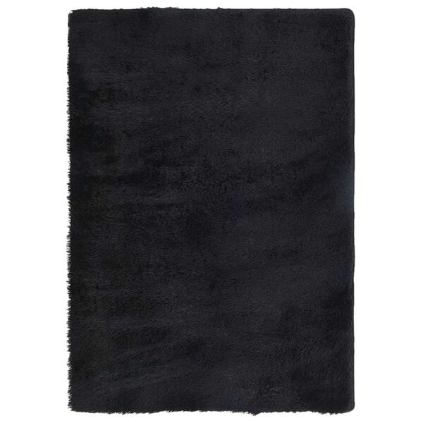vidaXL Shaggy Rug High Pile NAVARRA Black 120x170 cm Polyester