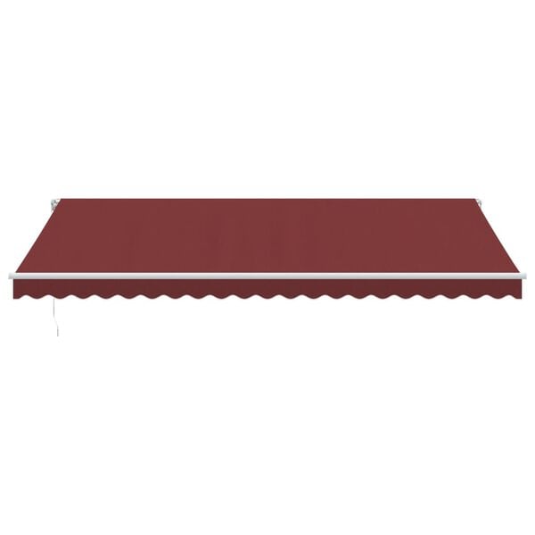 vidaXL Manual Retractable Awning Burgundy 500x350 cm