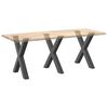 vidaXL Dining Table Legs X-Shaped 3 pcs Anthracite 80x(72-73) cm Steel