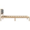vidaXL Bed Frame Light Grey 100 x 200 cm Solid Pine Wood