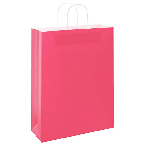 vidaXL Paper Bags 250 pcs with Handles Pink 32x12x42 cm