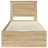 vidaXL Bed Frame with Drawer Sonoma Oak 90 x 190 cm Engineer Wood