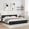 vidaXL Bed Frame with Headboard Black Oak 180 x 200 cm Engineered Wood