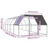 vidaXL Chicken Cage 3x10x2 m Galvanised Steel