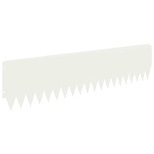 vidaXL Lawn Edging 20 pcs 103 x 25 cm Steel White
