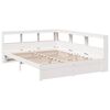 vidaXL Bookcase Bed without Mattress White 150x200 cm Solid Wood Pine