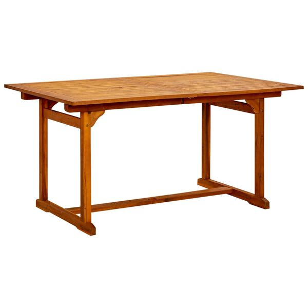 vidaXL Garden Dining Table (150-200)x100x75 cm Solid Acacia Wood
