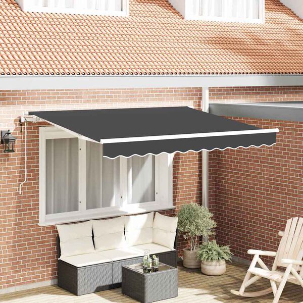 vidaXL Retractable Awning Anthracite 250 x 200 cm