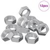 vidaXL Hex Nut 12 pcs Silver M6 Metal
