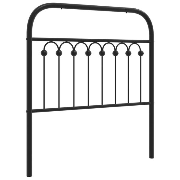 vidaXL Metal Headboard Black 90 cm