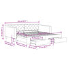 vidaXL Daybed with Trundle&Drawers without Mattress Light Grey 90x190 cm Single