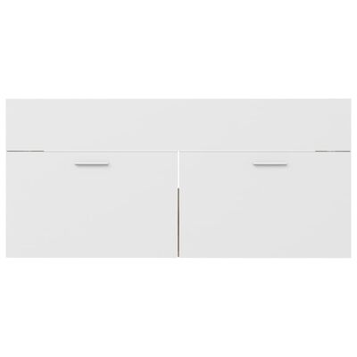 vidaXL Sink Cabinet White and Sonoma Oak 100x38.5x46 cm Engineered Wood