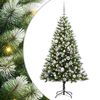 vidaXL Artificial Hinged Christmas Tree with Flocked Snow 150 cm