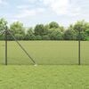 vidaXL Fence Post Grey 50 x 1.2 m (12 x 12 mm mesh) Steel and PVC